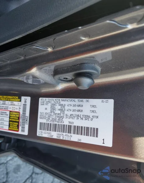 2023 Toyota Tundra Crewmax Limited/Crewmax Trd Pro из США, поврежденный, VIN 5TFJC5DB7PX021014